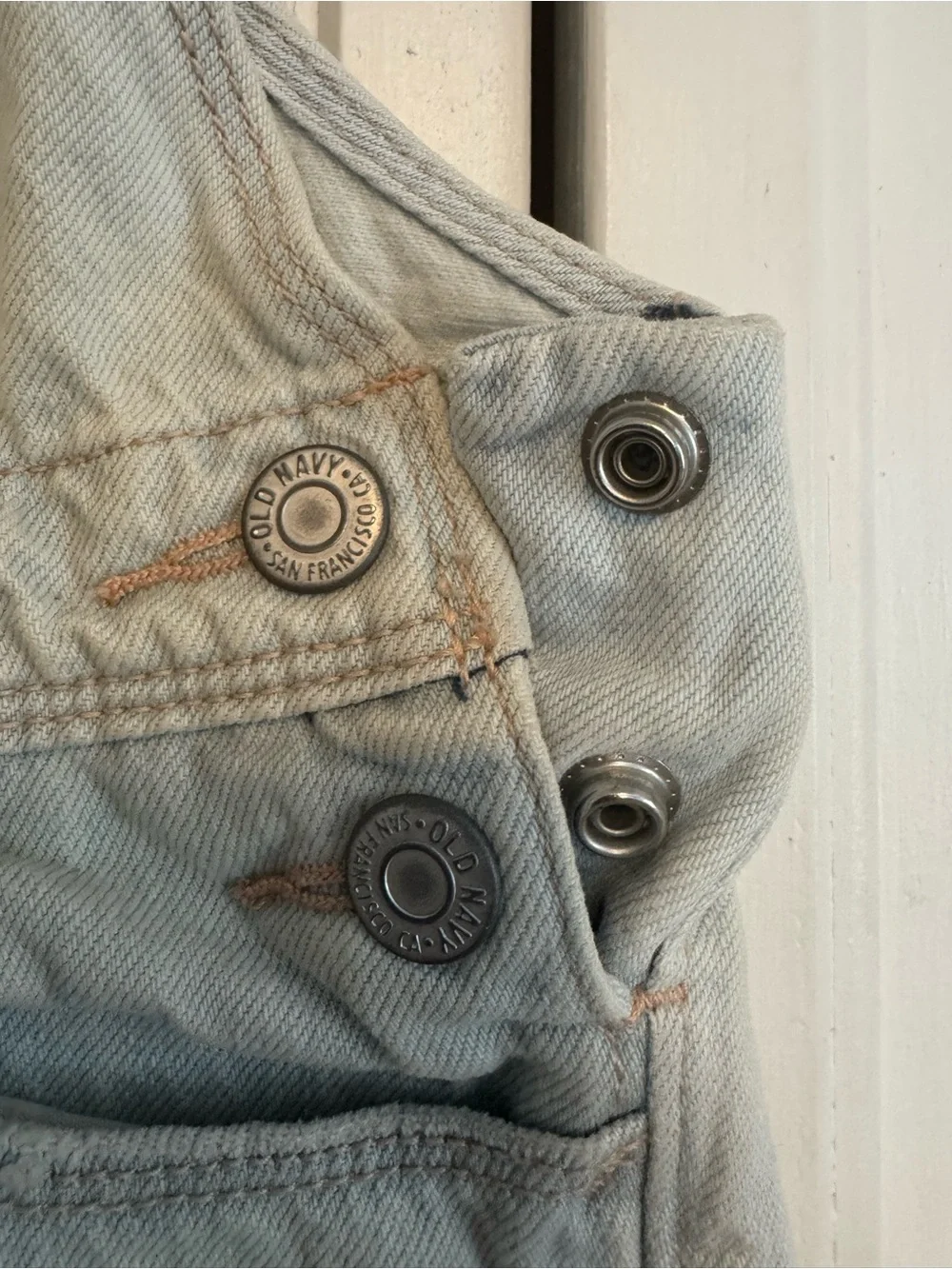 Old Navy Light Wash Denim Overalls - Pale Blue